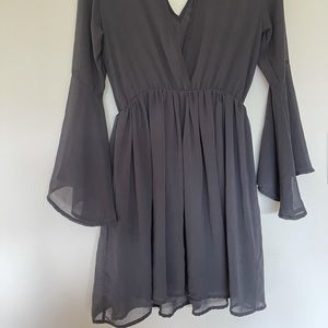 Grey flowy dress